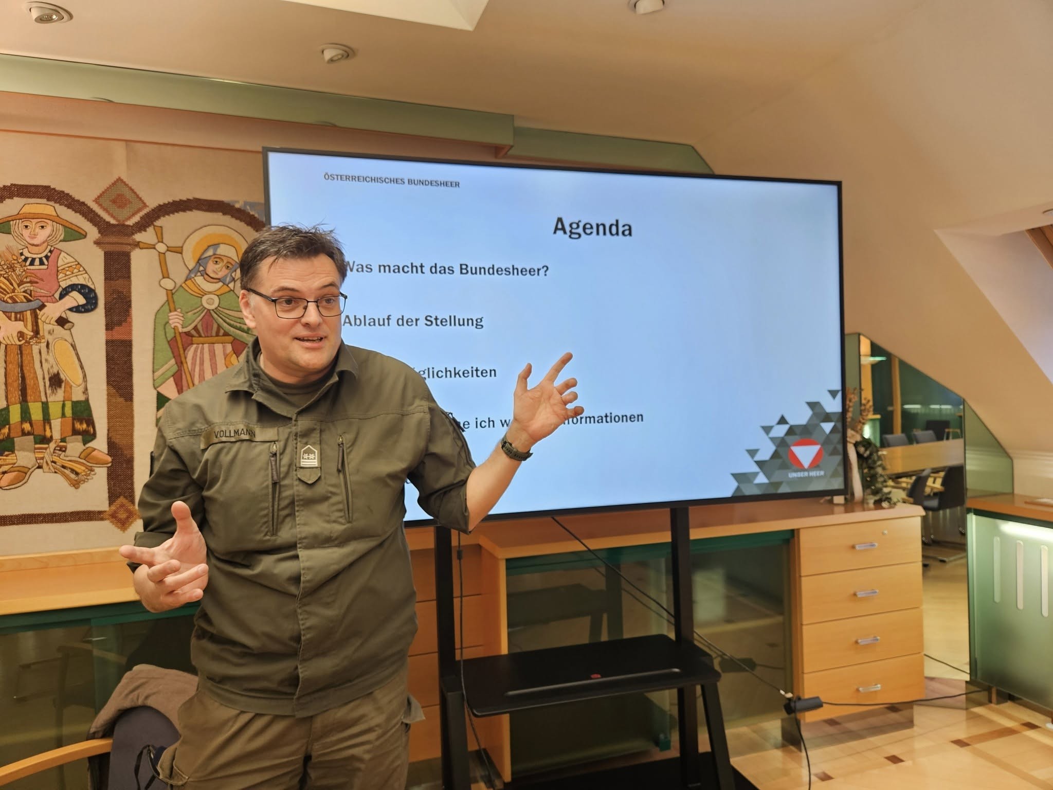 Thomas Vollmann als Informationsoffizier